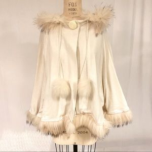 Fur holiday sweater coat